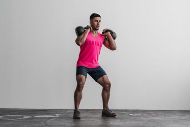 Nobull Neon Men's Tank Tops Pink | Australia (ZC2705)